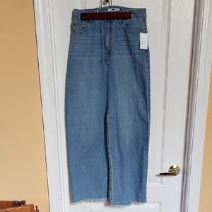 Elegant Blue Denim Midi Skirt